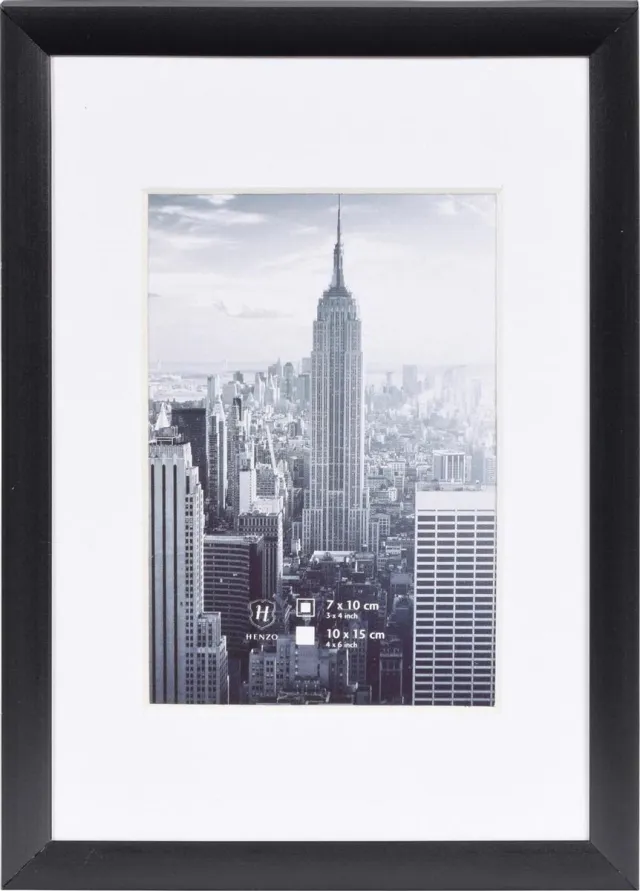 Henzo Fotolijst - Henzo - Manhattan - Fotomaat 10x15 cm - Zwart