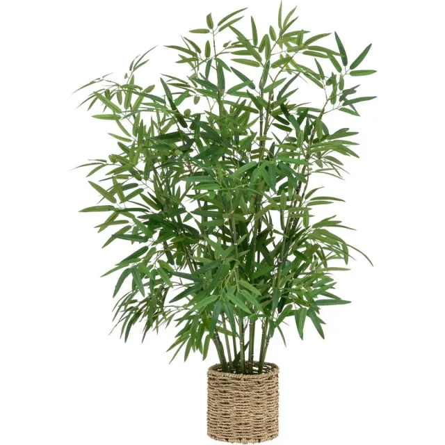 Atmosphera Kunstplant Bamboeplant met pot - Ø45xH100cm - Groen