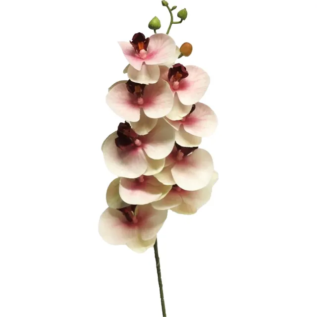 Bellatio Design Kunstbloem Orchidee Bora - roze - 77 cm - losse steel - kunst zijdebloemen - Phalaenopsis