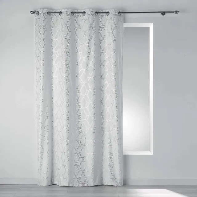 Douceur d intérieur Douceur d'intérieur - Raamgordijn BERYL, 140 x 240 cm Grijs