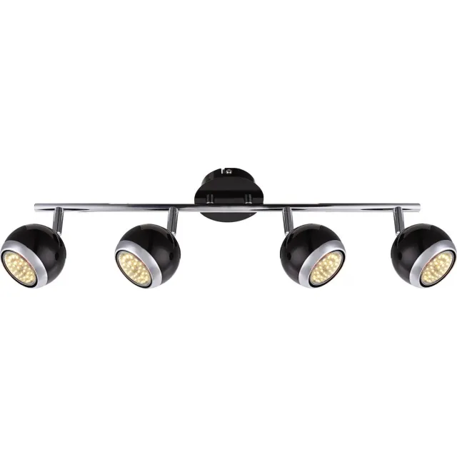 Globo Lighting Plafondlamp Globo Oman LED - Chroom - Zwart - 4 lichts