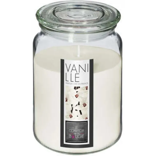 Le Comptoir de la Bougie Geurkaars Vanille - Geurkaars - In Glas - Wit - Sinterklaas - Kerst - Cadeau