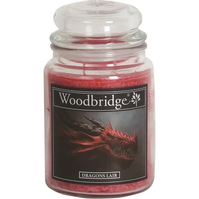 Woodbridge Dragons Lair 565g Large Candle met 2 lonten rood