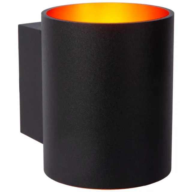 Lucide wandlamp Xera Zwart/Mat Goud / Messing