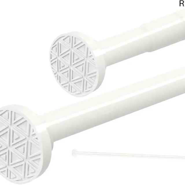 RFWR Verstelbare Uitschuifbare Telescopische Gordijnroede voor Badkamer en Keuken - Geschikt voor Ramen van 50-200 cm Wit
