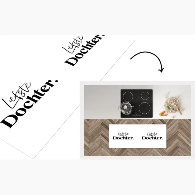KitchenYeah Keukenloper - Loper keuken - Dochter - Woordenboek - Quotes - Liefste Dochter - Spreuken - Tekst - Keukenloper vinyl Multicolor