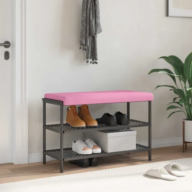 vidaXL Bankkussen Stof Roze Diepte 35 cm