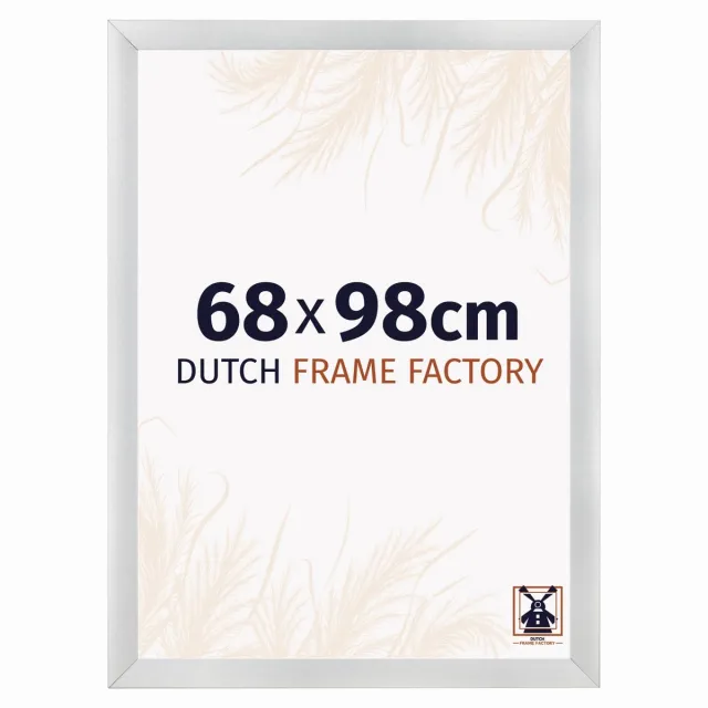 Dutch Frame Factory Fotolijst 68x98 cm - MDF - Zilver Mat - Praag