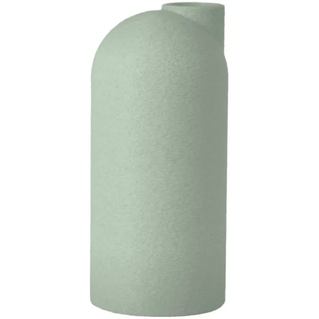 Layvo LIORA Vaas - Salie - D12 x H25 cm - droogbloemen vaas - gerecycled plastic