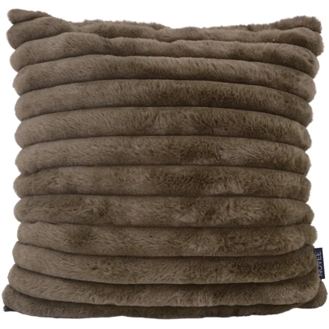 NOVÉE Rosie Rib Bruin Kussenhoes | 45 x 45 cm | Polyester