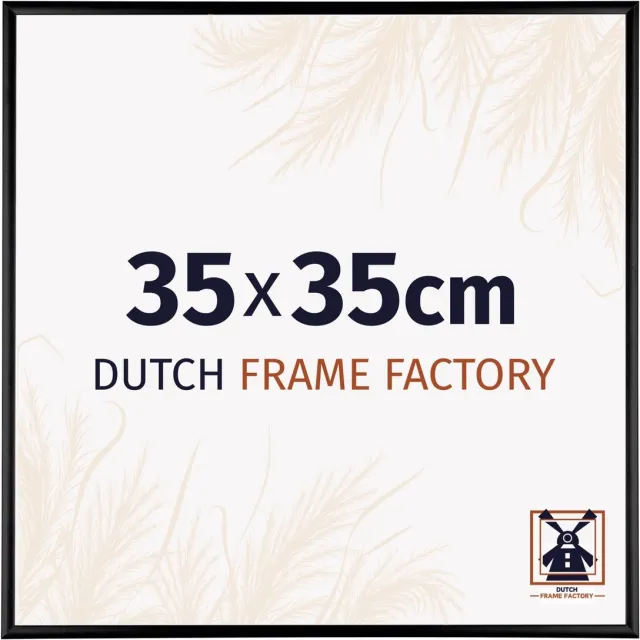 Dutch Frame Factory Fotolijst 35x35 cm - Aluminium - Zwart Hoogglans - Kampen