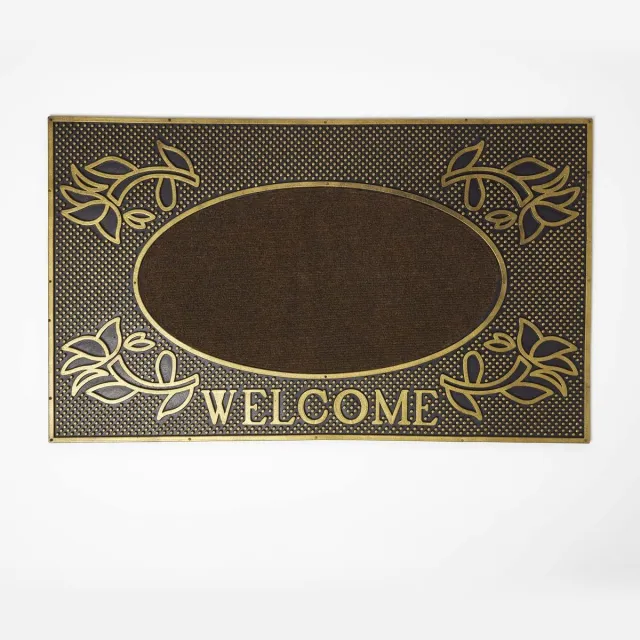 Homescapes antislipdeurmat “Welcome” 45 x 75 cm, goudbruin