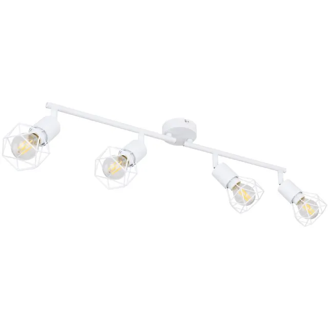 Globo Lighting VINTAGE plafondlamp eetkamerverlichting kooi spot verstelbaar Wit