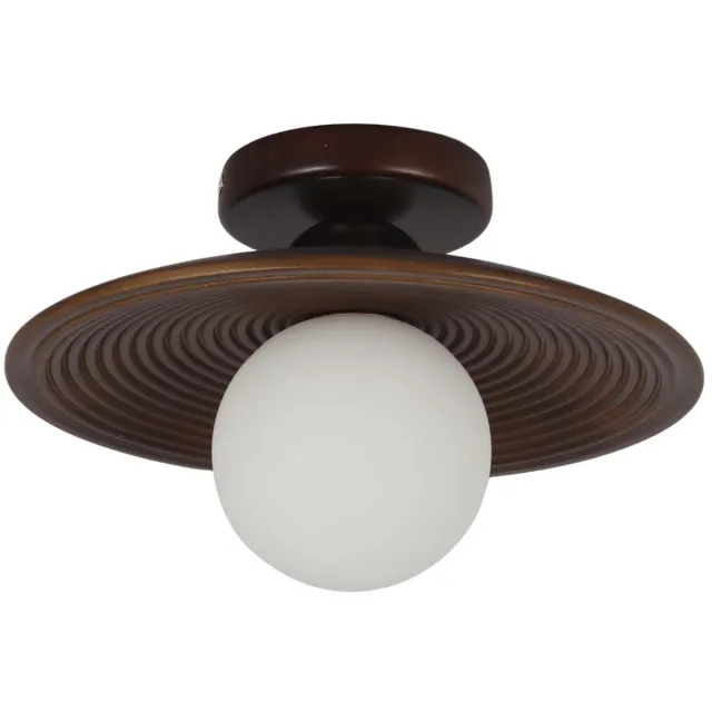 KOSILUM Thalan - Plafondlamp - Hout en wit - Hout en glas