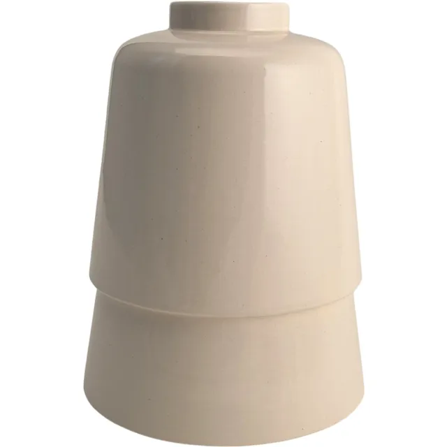 XLBoom Piled Vaas Crème Tall - ø24cm - 32,50cm hoogte - Keramische design vaas met gestapeld effect - Verkrijgbaar in Ruby | Cream | Dark Green - Tijdloze woondecoratie door Alain Gilles