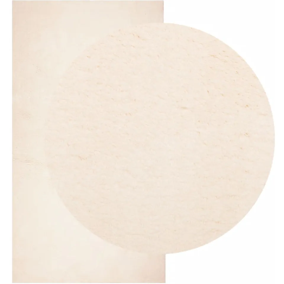 vidaXL Vloerkleed HUARTE laagpolig zacht wasbaar 60x110 cm beige