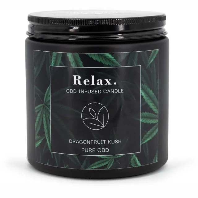 Candle brother Candle-Brothers Geurkaars - Dragonfruit Kush - met CBD - gekleurd - was donkergroen