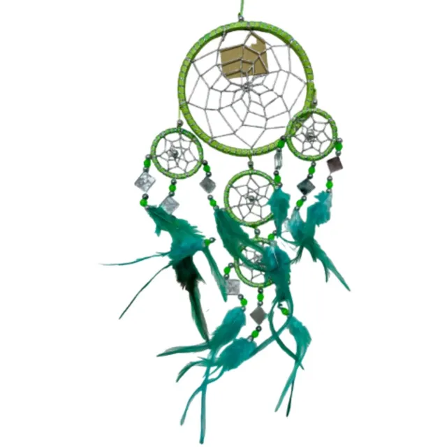 Ruben Robijn Dromenvanger - Spiegel - 11cm - Limegroen - Dreamcatcher n.n.b