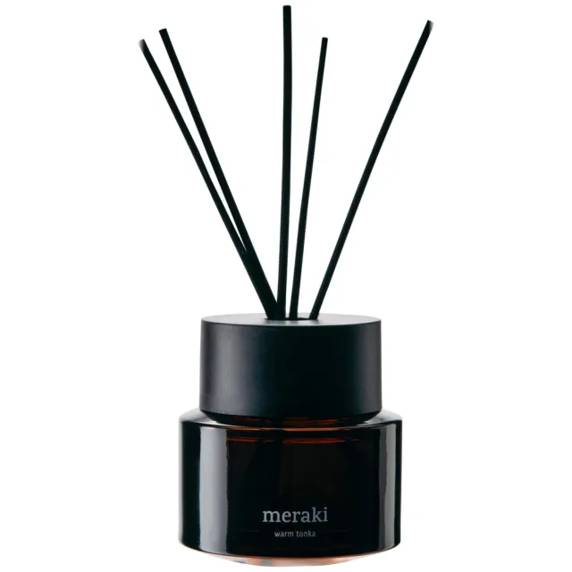 Meraki geurstokjes - Warm tonka - 100 ml zwart