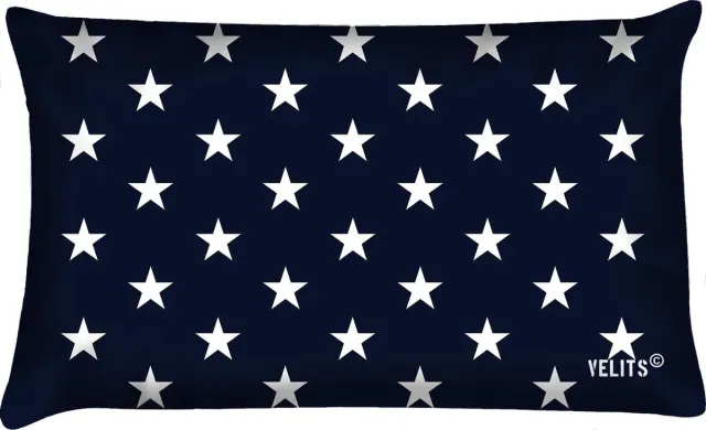 Velits outdoor Sierkussen - Buitenkussen Hollands Glorie Waterafstotend Bootkussen Starry Night - Wit En Blauw - 60 Cm X 40 Cm