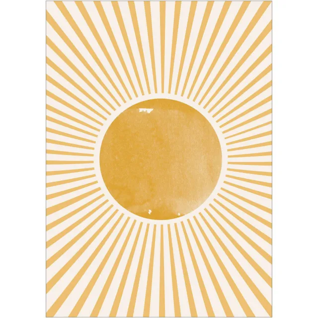 Poster & Frame Poster - THE MIUUS STUDIO - Boho Sun (30 x 40 cm cm) Geel
