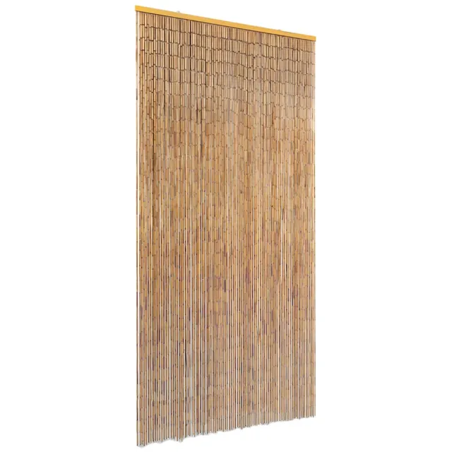 vidaXL Vliegengordijn 90x220 cm bamboe Bruin