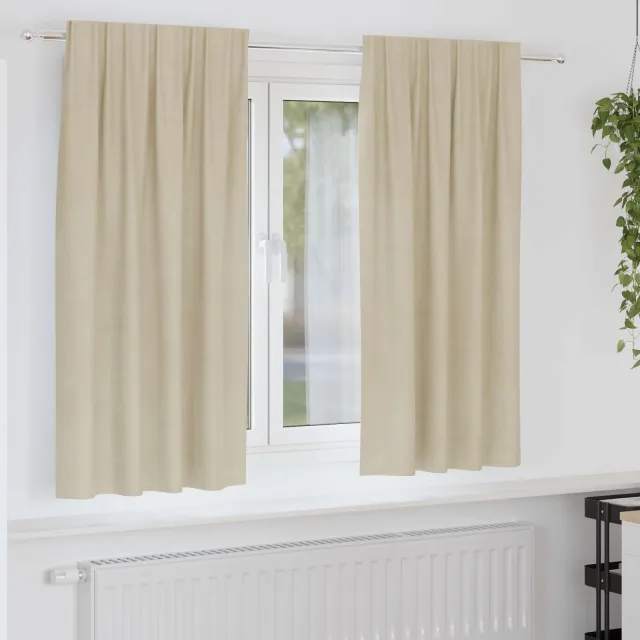 vidaXL Gordijnen 2 st Crèmekleurig 140 x 175 cm fluweel