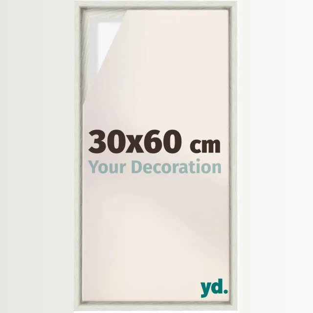 yd. yd, Baklijst 30x60 cm White Wash - Lijst voor Canvasdoek - MDF Lyon