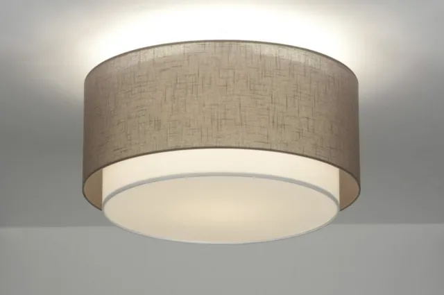 Lumidora Plafondlamp 87179 - Plafonniere - CAIRO - E27 - Bruin - Taupe - Stof - ⌀ 47 cm