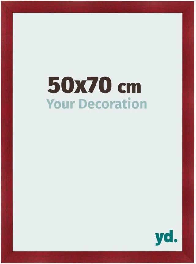 yd. Your Decoration - Fotolijst 50x70 cm - MDF - Wijnrood Geveegd - Pisa