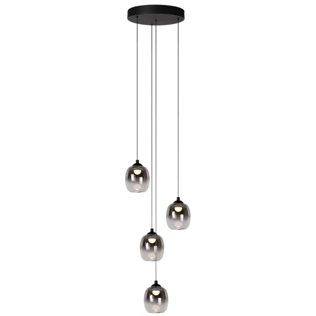 Lucide TAMINO - Hanglamp - Ø 36 cm - LED Dimb. - 4x5,2W 3000 Zwart