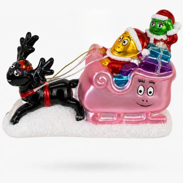 De ballen uit Kersthanger Barbapapa - Sleighride Roze