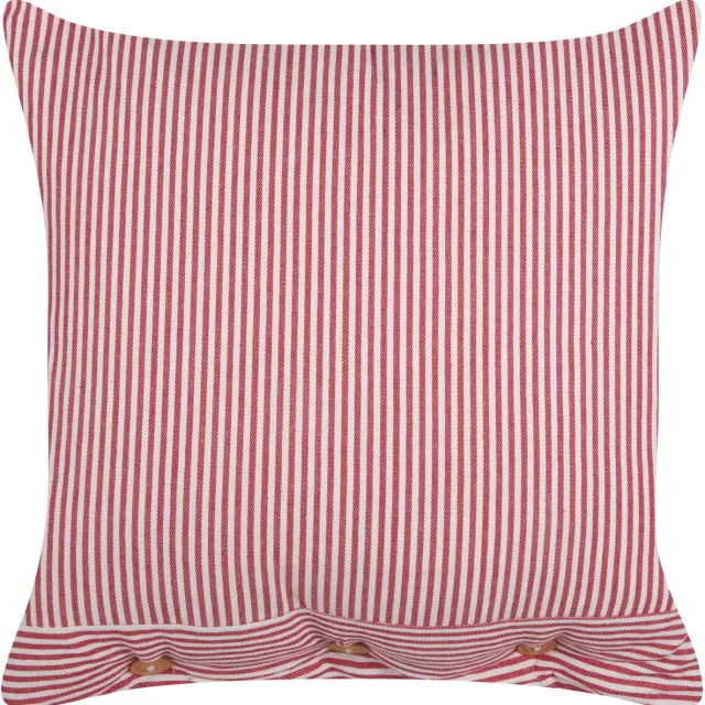 Beliani AALITA - Sierkussen - Rood/Wit - 45 x 45 cm - Katoen