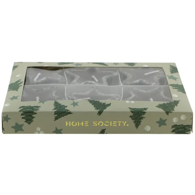 Home Society Ster Kaarsjes in Geschenkverpakking (6 stuks) - Taupe
