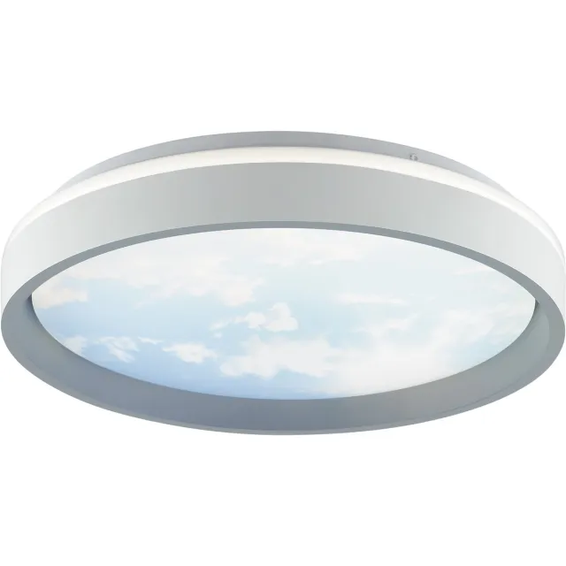 Brilliant Sky-Dream Plafondlamp – LED 24W – 2400lm – CCT – Dimbaar – Nachtlicht – Afstandsbediening – Timer – Zwart Grijs