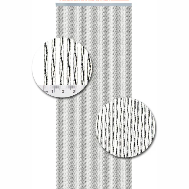 Vliegengordijnenexpert® Vliegengordijnenexpert Milano Vliegengordijn - 92x210cm - Transparant/Zwart Op het kozijn