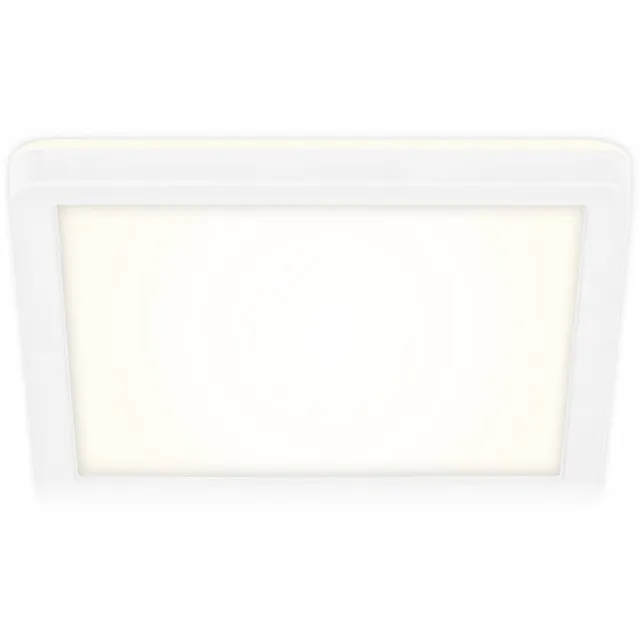 Briloner Slim - Plafondlamp led - plafoniere woonkamer met achtergrondverlichting - keuken lamp - neural wit licht - 12W - 19cm - wit