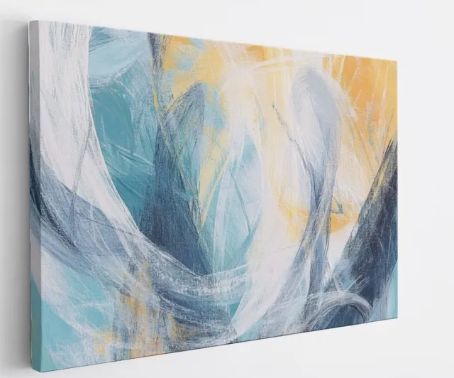 Saammp Canvas Schilderij - lichte strepen - Abstract - 45x30 - Foto op canvas - Wanddecoratie - Muurdecoratie Woonkamer - Slaapkamer decoratie - Canvas Print Multicolor