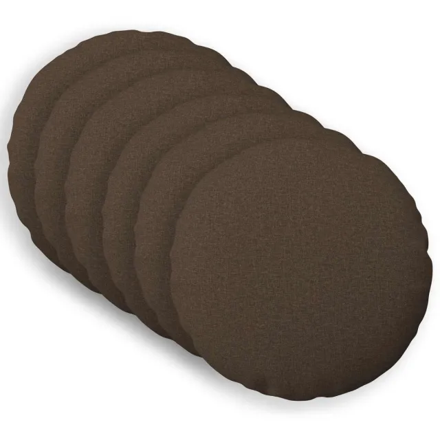 vidaXL Dekenkussen - 6 - st - HEERLEN - Taupe - Diam. - 40 - cm - Stof