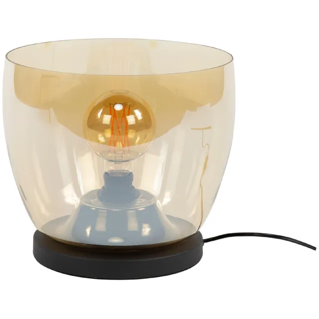 Nest of Nora vloerlamp Davin - Maat L Ø29cm - Met glazen kap - Amber Oranje