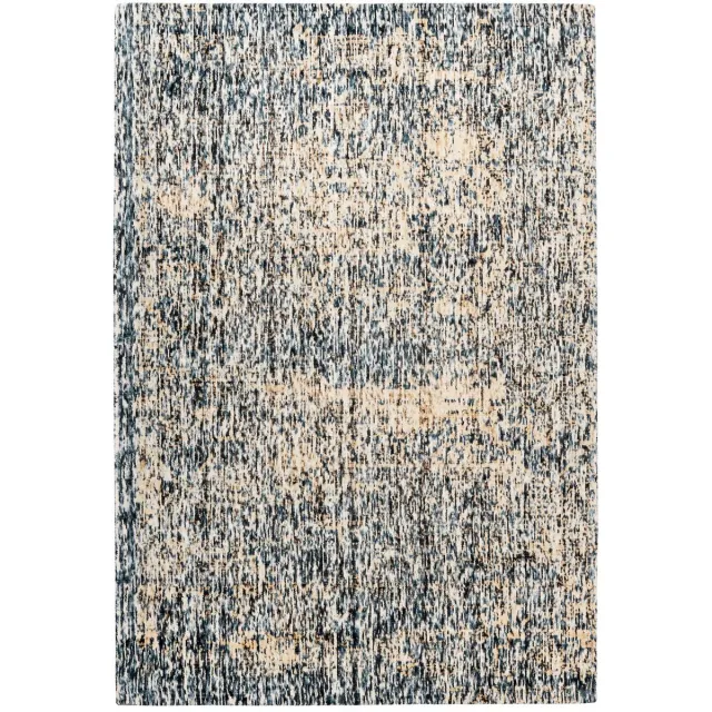 Padiro design laagpolig vloerkleed 80 x 150 cm - lichtbeige - modern abstract ontwerp - voor vloerverwarming - van viscose en katoen