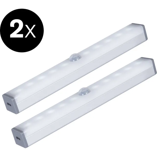 Sinji LED Lamp Bewegingssensor 2 – PACK – Kastverlichting/ Keukenverlichting op batterij – LED Kast verlichting Draadloos - 15 cm Wit
