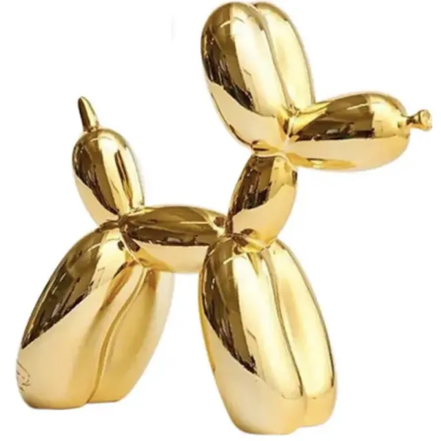 Wondersathome Ballonhond - Standbeeld Ballon Hond - Ballonhondje - Ballonhondjes Beeld - 10 cm - Goud