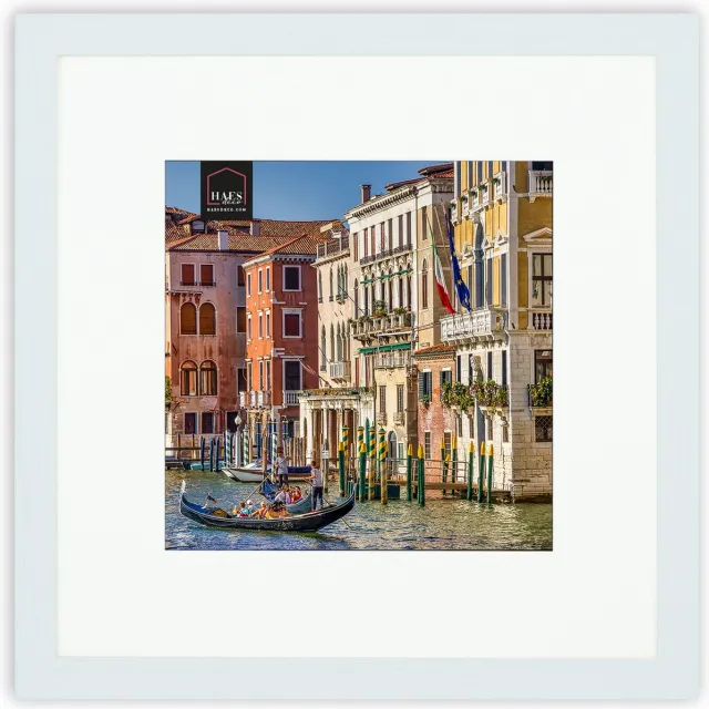 HAES deco Houten Fotolijst met Passe-partout Venezia wit voor 1 foto formaat 20x20 of 30x30 -SP13031