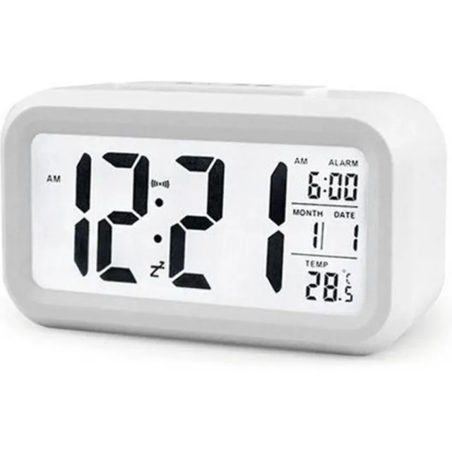 Peta-sos Wekker - Alarmklok - Digitale wekker - Wit