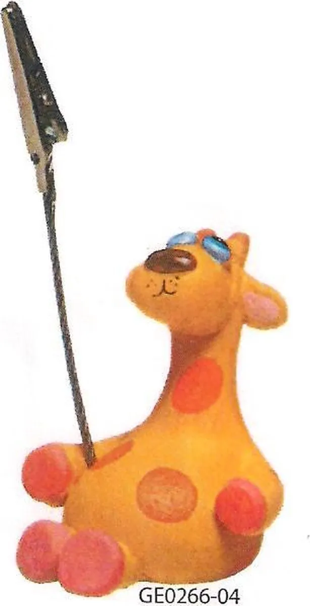 Yinnon Deco fotoclip giraffe oranje