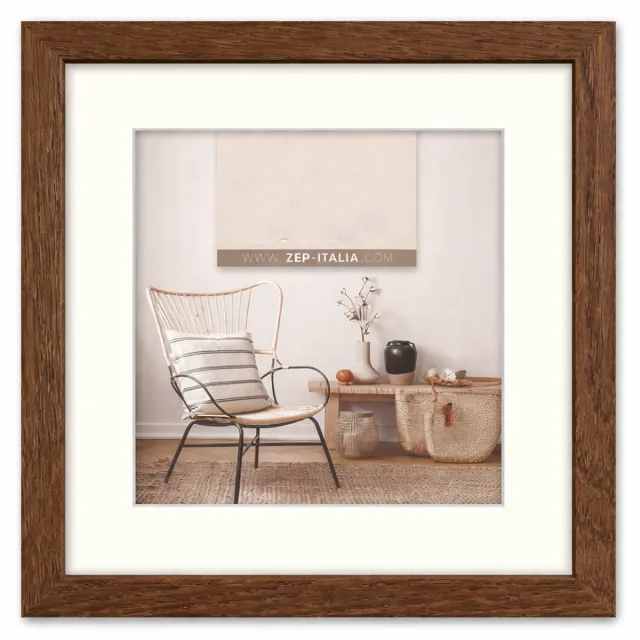 Zep Houten Fotolijst Malmo Bruin voor foto formaat 30x30 / 20x20 cm donker bruin