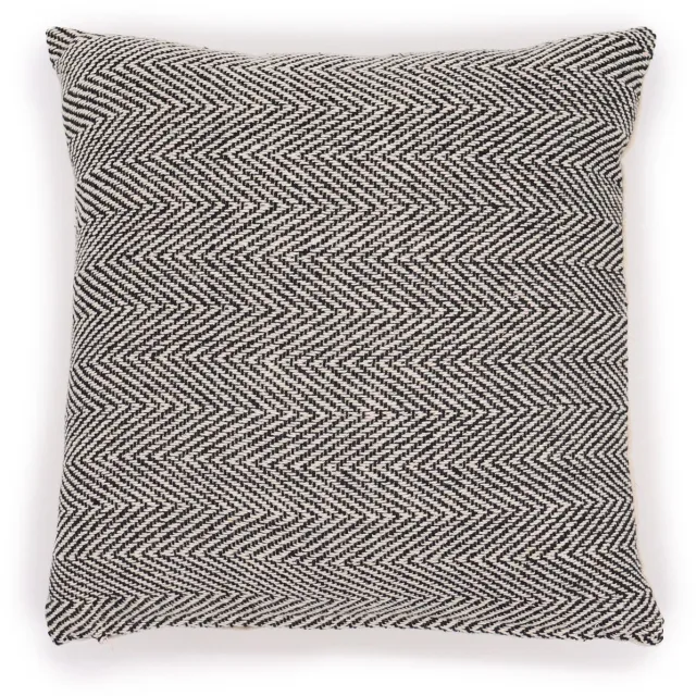 Ancient Wisdom Classic Cushion Cover - Herringbone Fine Grey - 40x40cm Grijs