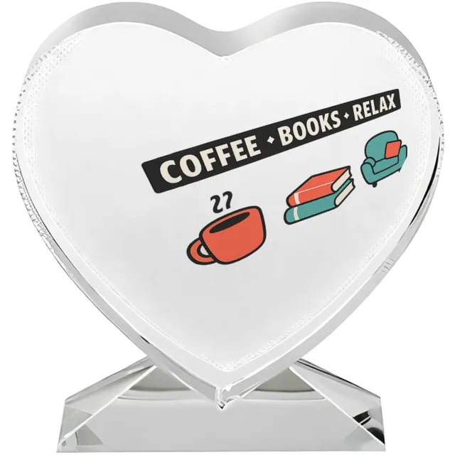 Mr Cadeautjes Fotokristal hart - design Drie-onderdelen grapcompositie met een losse hoofdafkorting | cadeau Wit