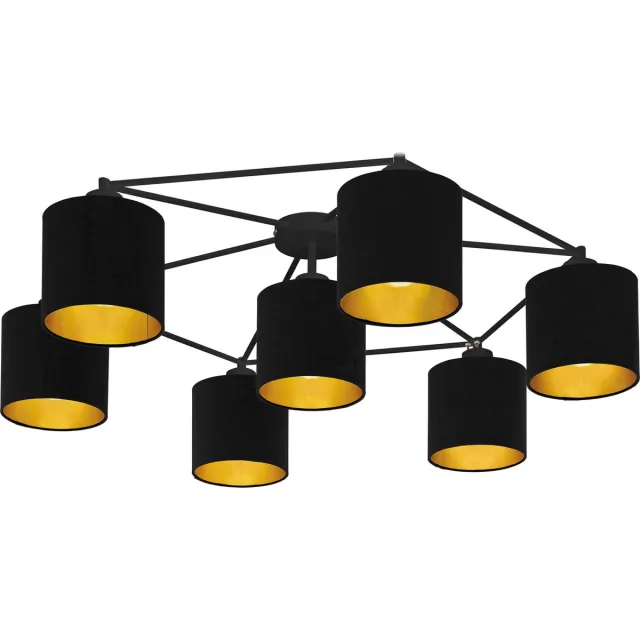 Eglo Staiti Plafondlamp - E27 - Ø 84 cm - Zwart/Goud